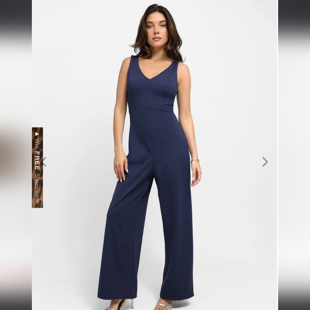 Popilush Navy Jumpsuit - Picture 2 of 4